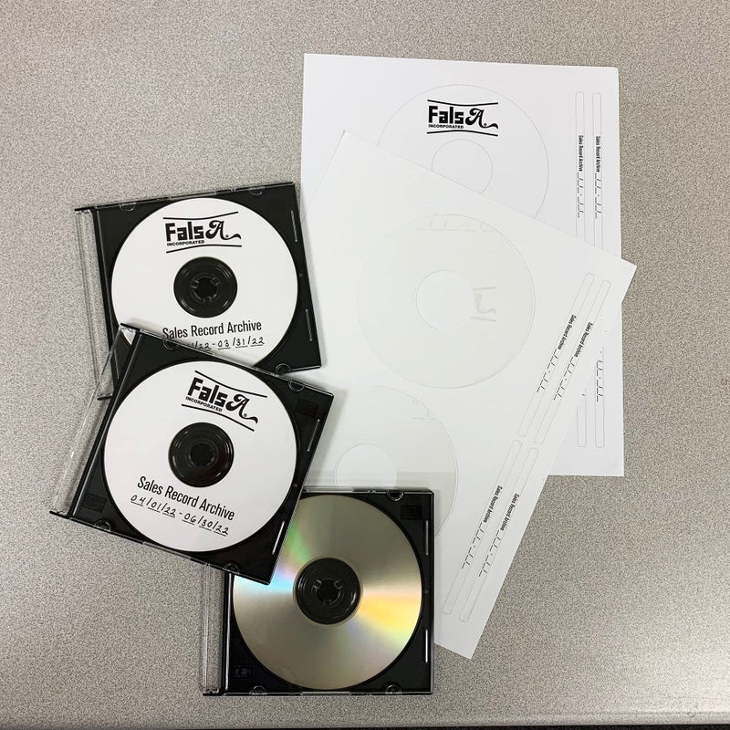 Blank Labels CD/DVD Label Full Face | Qty 50 Disc, 100 Spine | 25 Sheets Total | Permanent White Matte | Compatible with Inkjet and Laser Printer | Blank Labels - Image 5